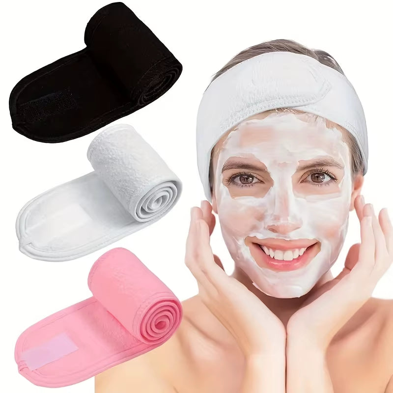 Women'S Adjustable Wide Headband - Great Cosmetic Accessory for Yoga, Sports, Spa, Bath, Shower, Makeup and Face Wash